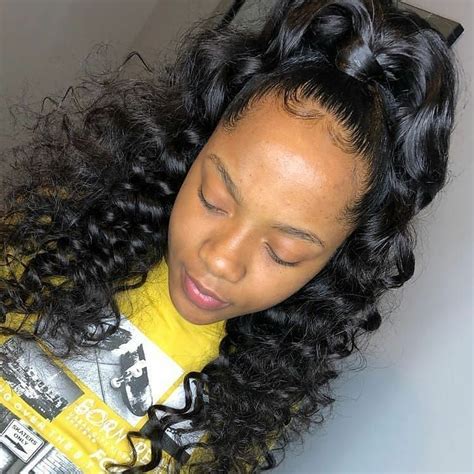 Deep Wave Ponytail sew in deep wave hairstyle